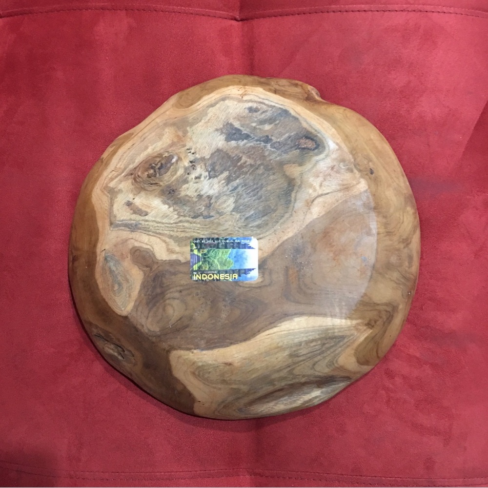 💚RUSTIC WOODEN💚 COLLECTABLE HANDCRAFTED WOODEN & REAL MOTHER OF PEARL BOWL . - Picture 2 of 6
